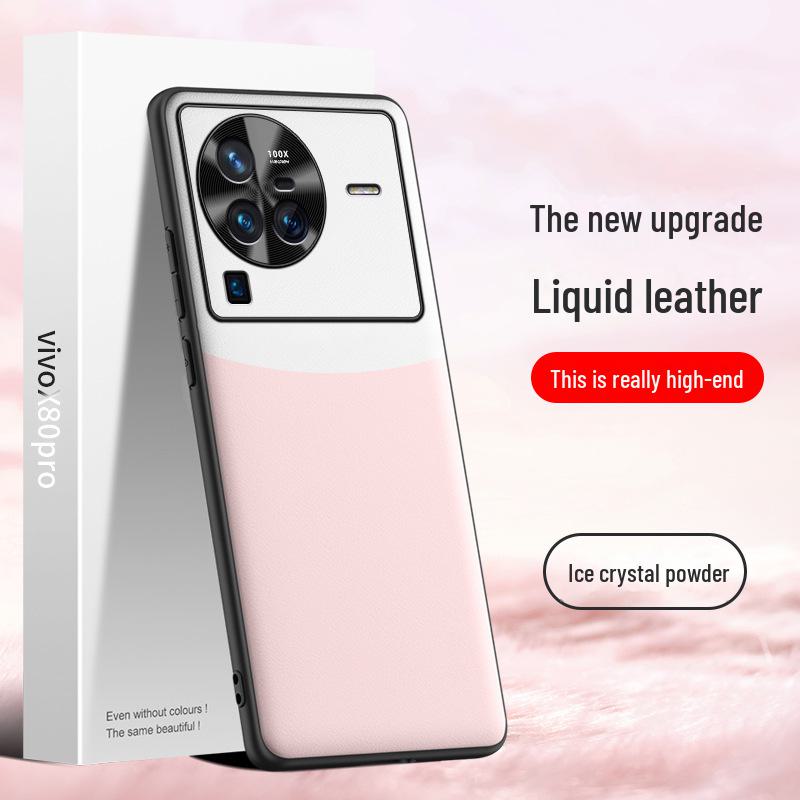 Protective Liquid Leather Case for Vivo X80 Pro Phone, Anti-fall and Anti-fouling Cover. Get Yours Now!