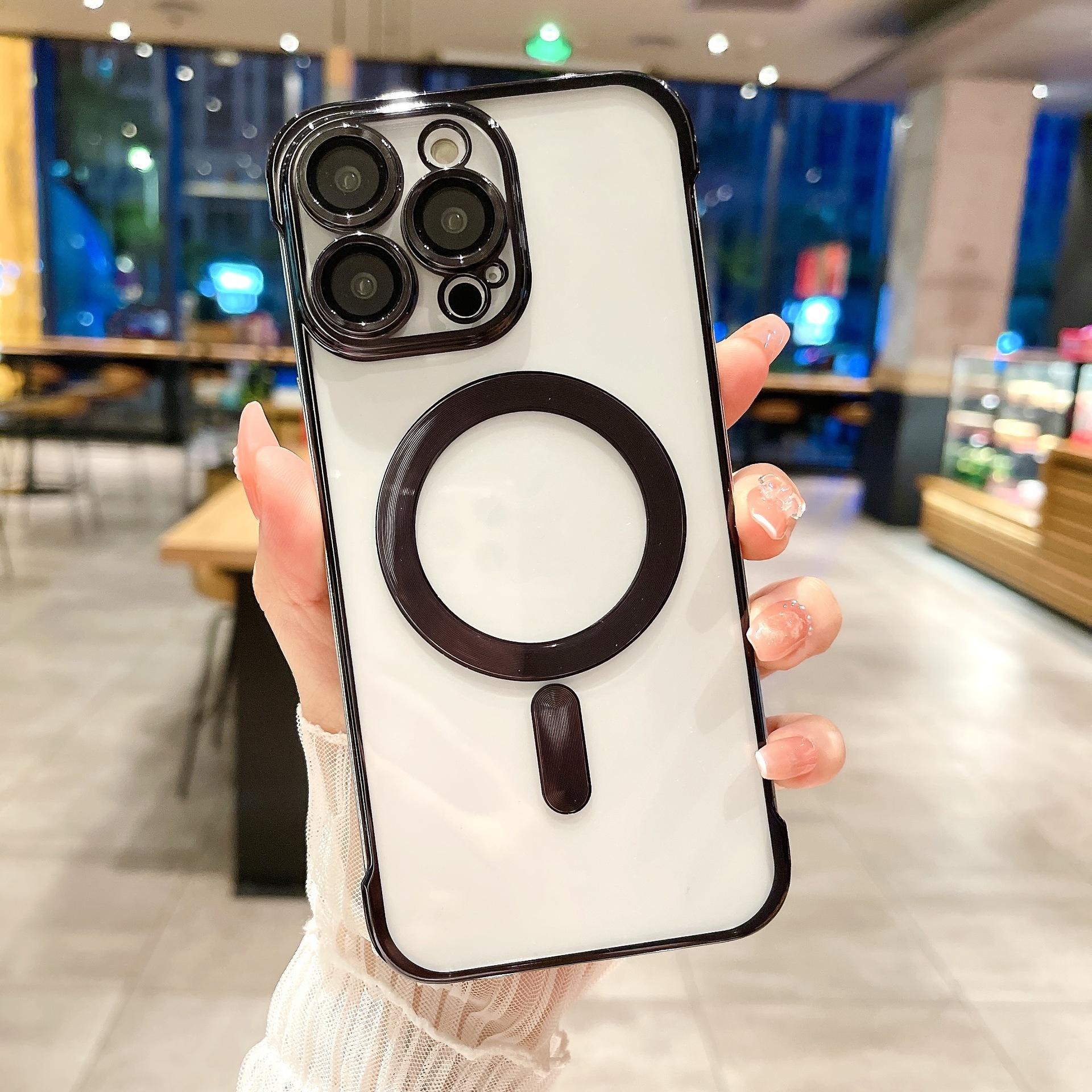 

For IPhone 15 Ultra-thin Magsafe Magnetic Suction Without Borders and No Yellowing for Apple 14 Promax Phone Case 13 For Apple 11Promax