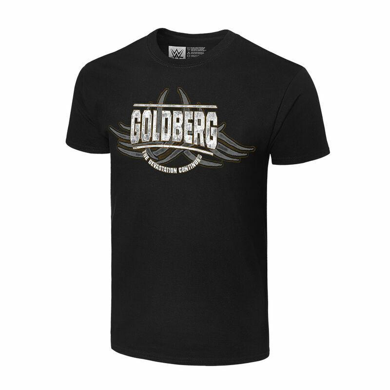 

Альтернативная футболка унисекс Wwe Goldberg «Разрушение продолжается» S