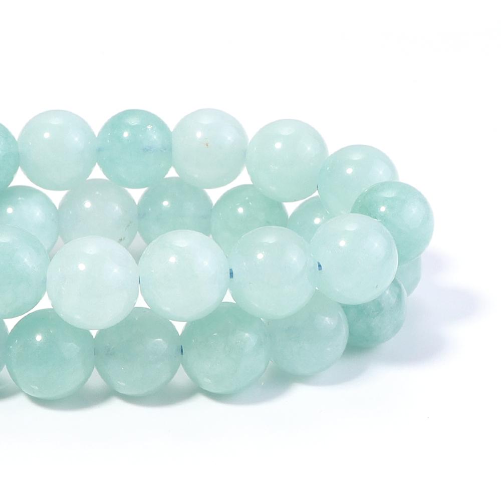 Natural Burma Jade Stone Beads 6 8 10mm Green Round Loose Gemstone Beads for Jewelry Making DIY Necklace Bracelets Accessories