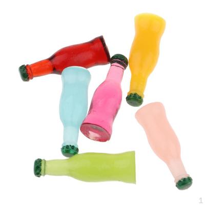 1:12 Dollhouse Miniatures 5pcs Colorful Cocktail Bottle Supplies