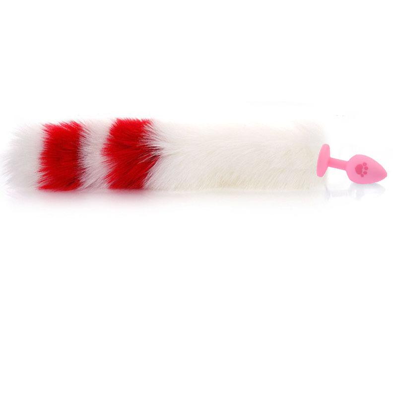 SM Training Cat Scratching Tail Role Play Masturbation Sex Toy Silicone Fox Tail Butt Plug Adult Sex Product