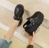 Hot Quality 8cm Genuine Leather Glitter Platform Slippers Women Summer Shoes Wedge Sandals Slides Shoes Sneakers Slip On Slipper