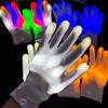 Hip Hop Party Led Rave Flashing Gloves Glow Light Up Finger Tip Lighting Gloves For Teens Adults Party Performance