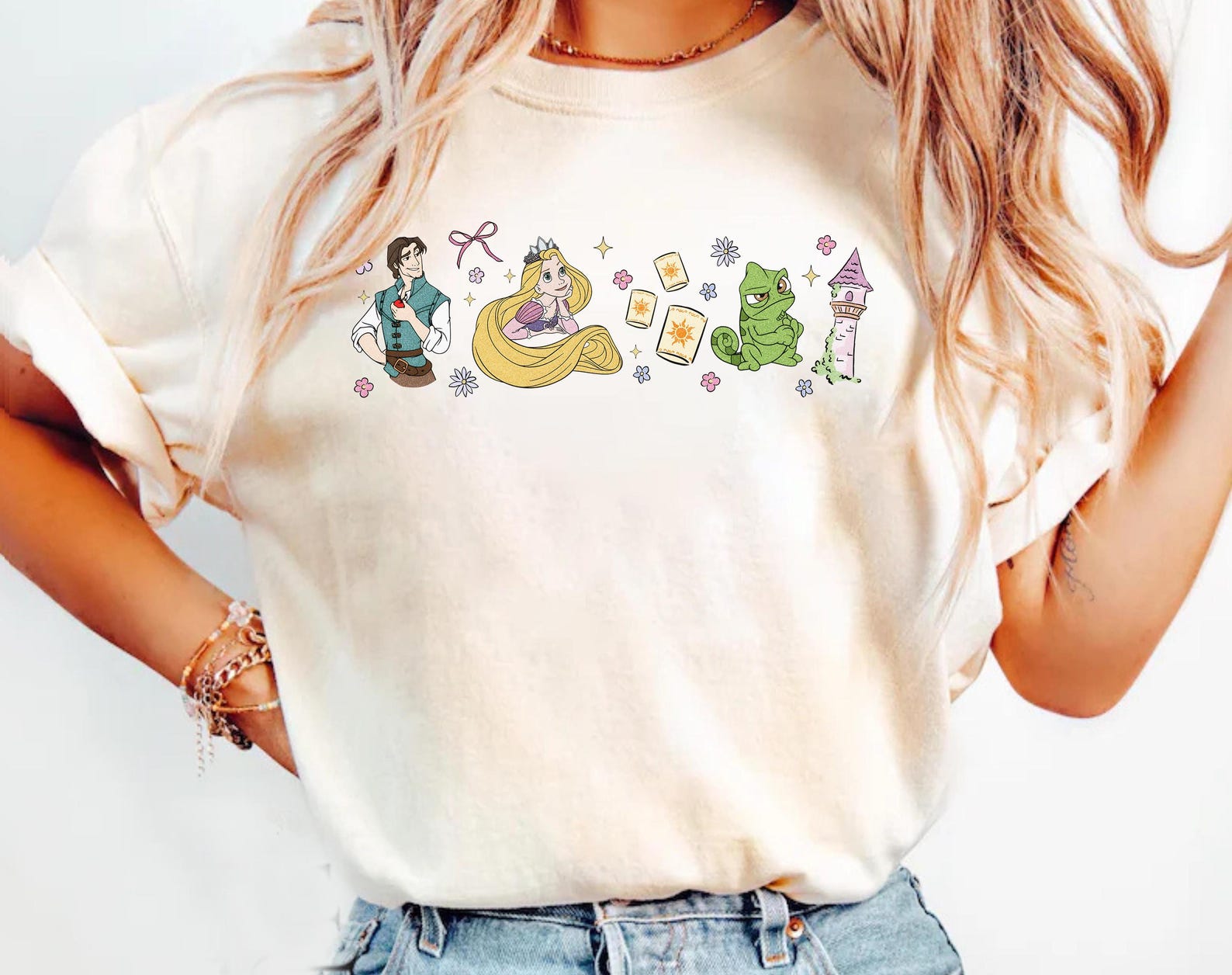 Disney Rapunzel Shirt, Tangled Princess Tee, Flynn Rider Pascal Graphic Shirt, Magic Kingdom Trip, Cute Disney Vacation Shirt Gift 2XL