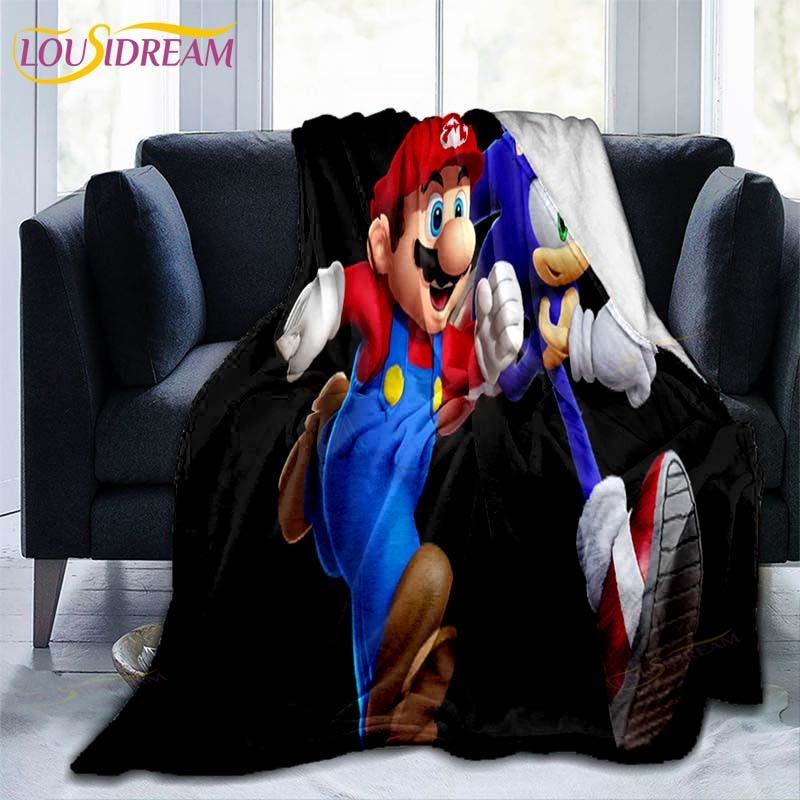 

Mario Bros pattern throw Blanket Couch Quilt Cover Travel Bedding Outlet Throw Blanket Flannel Blanket Bedspread 150x180cm