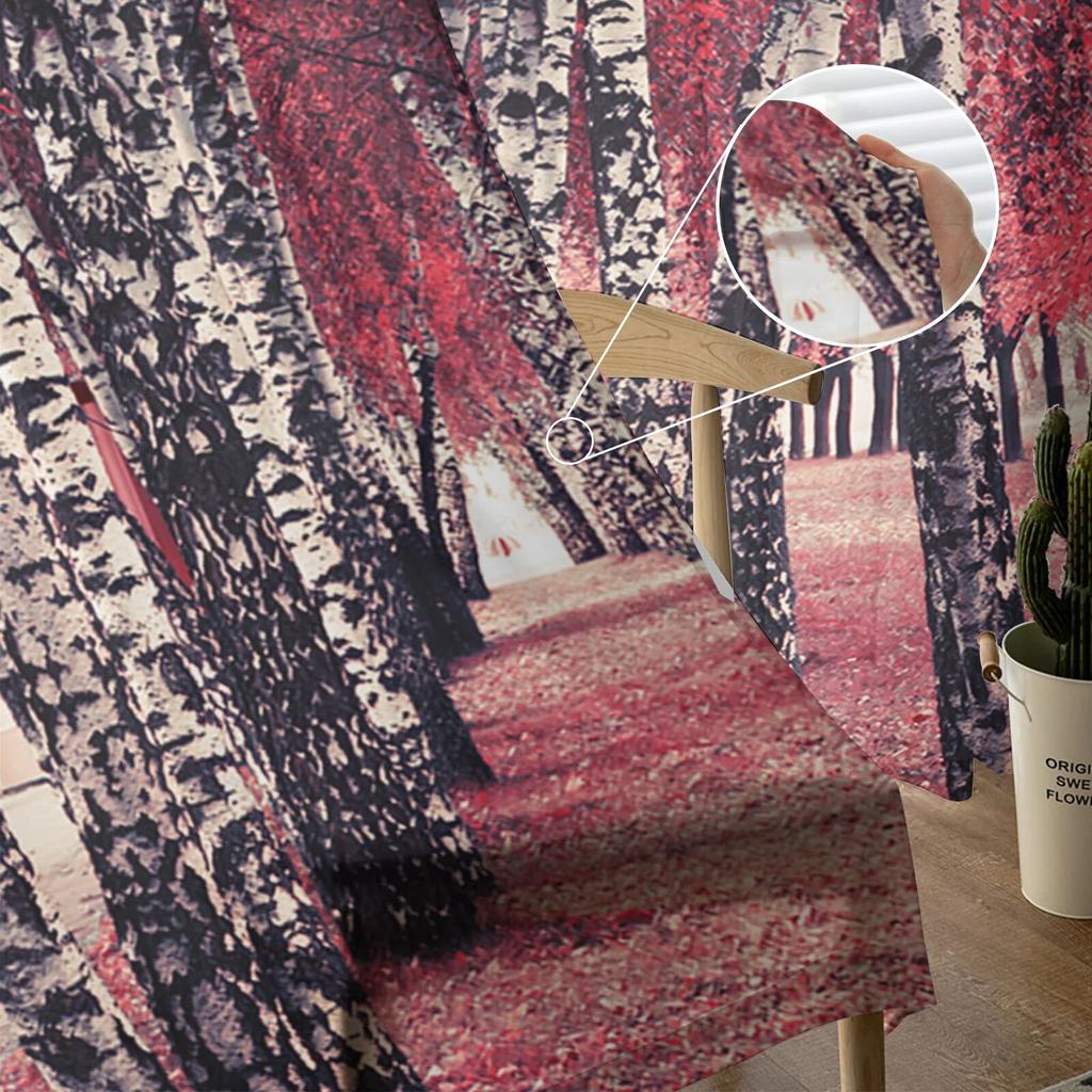 Fallen Leaves Natural Texture Modern Tulle Curtains For Living Room Bedroom Home Kitchen Window Sheer Curtains