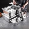 Stainless Steel Rectangular Covered Small Seasoning Box Food Container Thermal Restaurant Kitchen Cooking Utensils Dish Pot