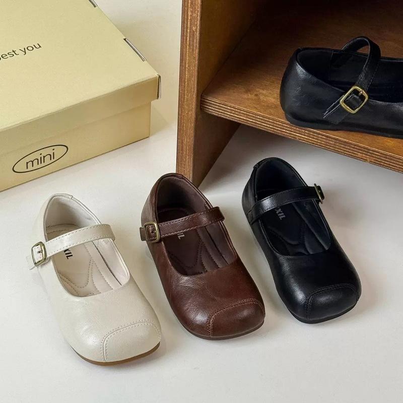 Princess shoes girls leather shoes summer children's single shoes little girl Doudou shoes shallow mouth girls shoes foreign soft sole shoes