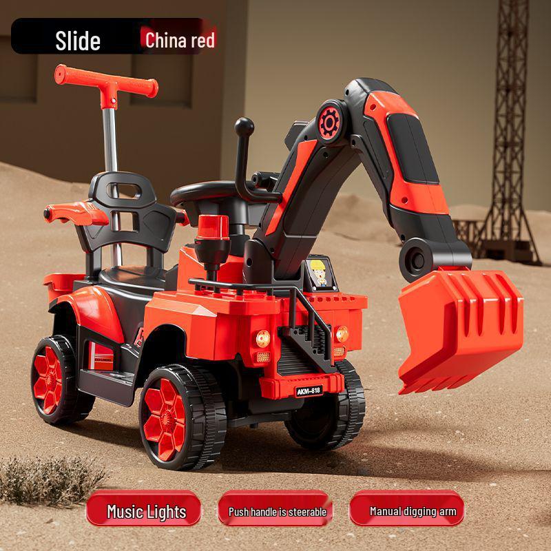 Children's Electric Excavator Ride-On: Remote Control Digger Toy for Boys and Girls