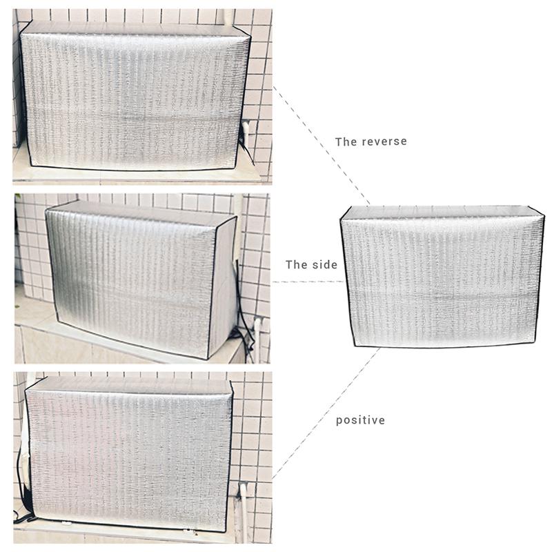 Laser Metal Aluminum Foil Air Conditioner Outdoor Unit Cover Protector Sunshade Rainproof Dustproof AC External Machine