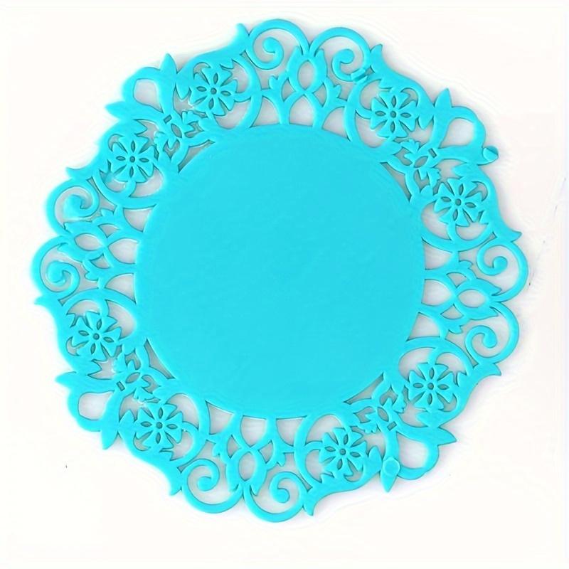 Creative Hollow Flower Design Silicone Coaster ,non-slip heat-resistant mat, suitable for kitchen, restaurant, home decoration