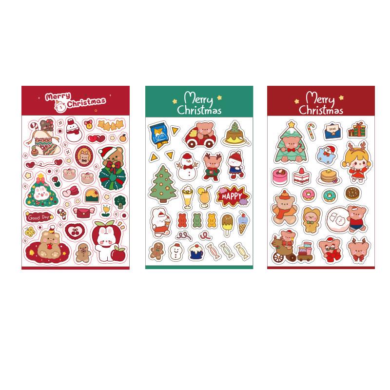 Christmas Series Cute Cartoon Sticker Set for Diaries and Journals