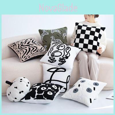 Nordic Style Geometric Throw Pillow With Embroidery For Living Room Decor