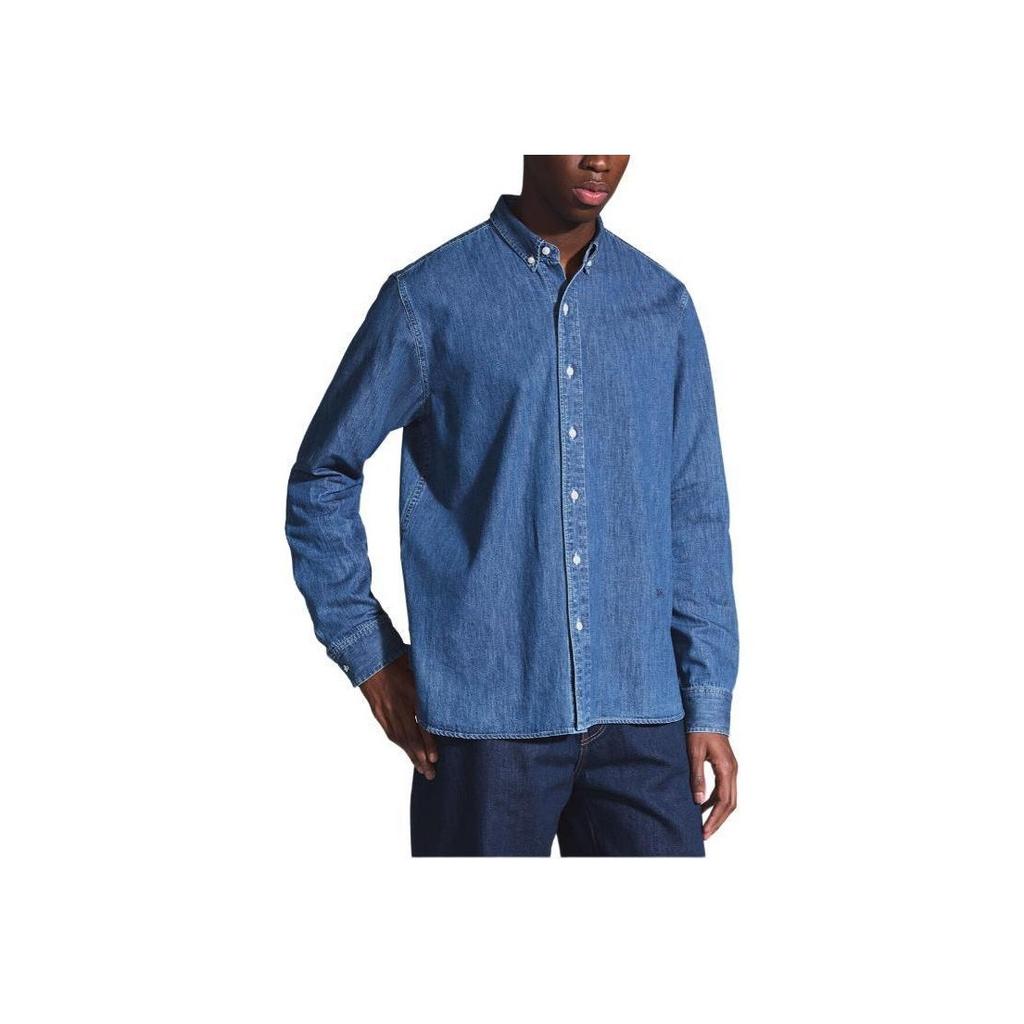 Levis Bluetab™ Series Solid Color Comfortable Button Closure Long Sleeve Shirt Men Shirts Indigo 001LI-0000