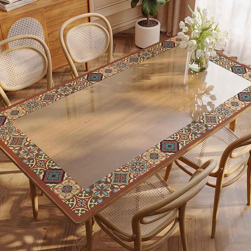 JINGRUIXIANG Transparent Soft Glass Table Mat