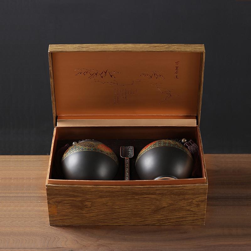 Retro Stil Keramik Tee Glas Reise Tragbare Tee Tasche Süßigkeiten Gewürz Kanister Haushalt Versiegelt Getrocknete Früchte Kaffee Lagerung Tank