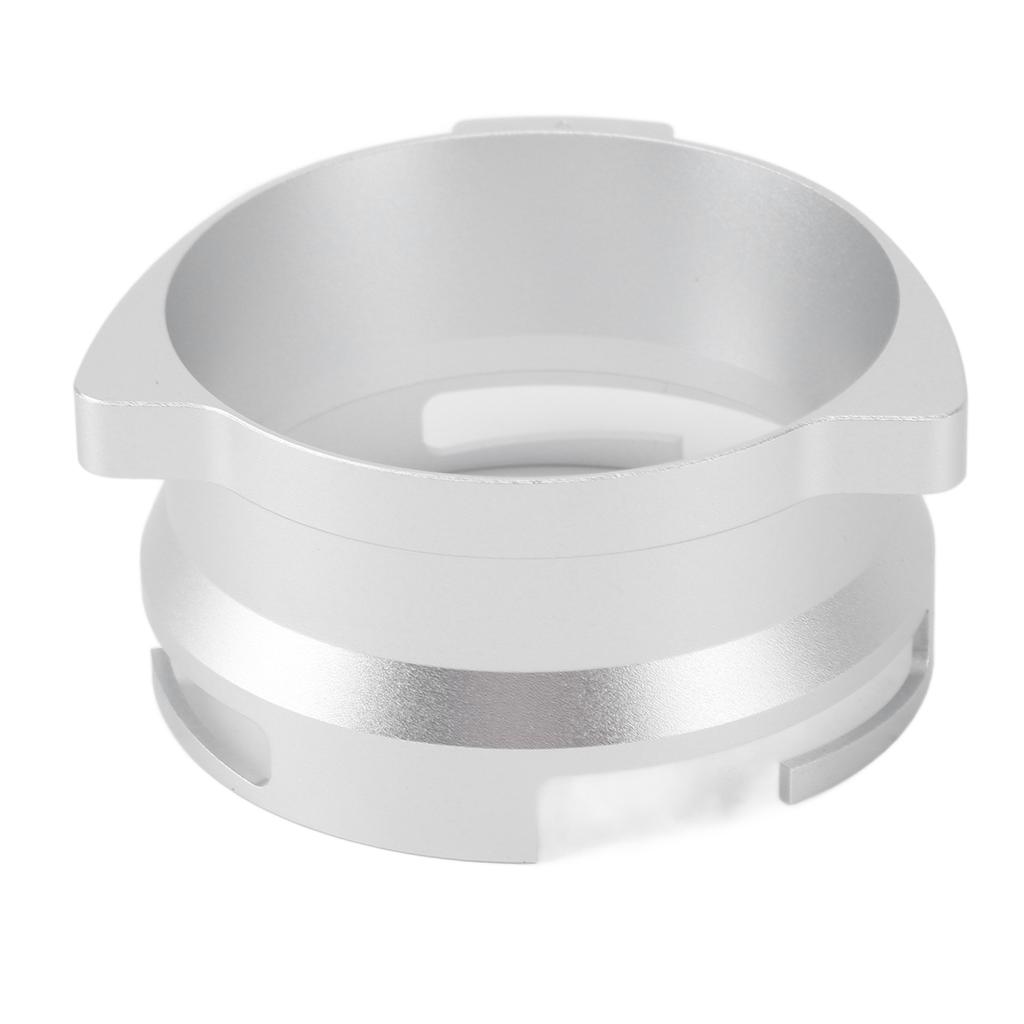 Dosiertrichter Aluminiumlegierung Spritzwassergeschützt Drehbar Kaffeedosierring für 54mm Siebträger Silber
