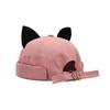 Cute Kids Brimless Hat with Cat Ears Solid Color Design Perfect for Outdoors and Breathable