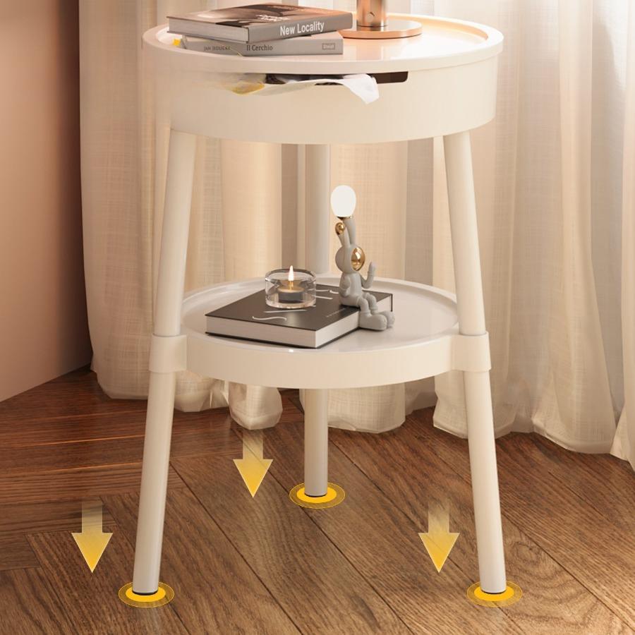 Boční konferenční stolek k pohovce Kavárna Kreativní krémový styl Coffee table Pohyblivý Stolek k posteli do obývacího pokoje s úložným prostorem Dekorace na čajový stolek
