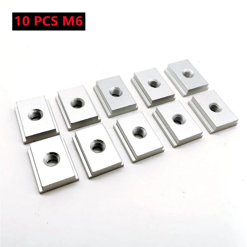 

10PCS T-Slider for T-Slot Miter Track Slider Sliding Nut Aluminum Alloy T Slot Nut for Woodworking Tool Jigs Screw Slot Fastener