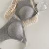Solid Color Comfortable Zero-Constraint Non-Gaping Women's Underwear Thin Push-Up Wire-Free Bra