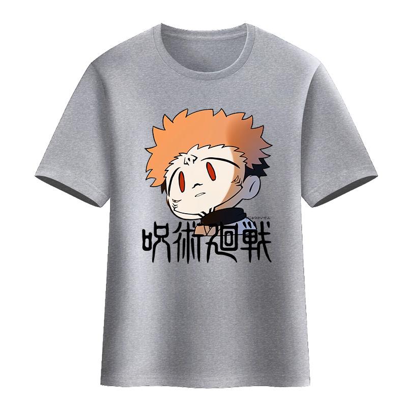 2025 New spell back to battle T-shirt animation two yuan two Nuo knotweed Uhito dog roll spine five cotton short-sleeved T-shirt
