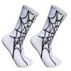 1 Pair Halloween Socks Spider Wet Skull Skeleton Print Color Matching High Elasticity Anti-slip Unisex Sport Sweat-Absorbent Basketball Long Stockings
