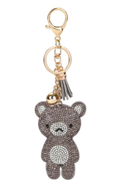 

[LUMIACTY] Брелок-мишка со стразами и блестками, подвеска для сумки (Серый)