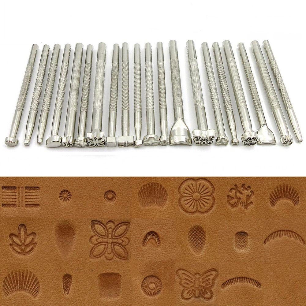 

20 шт. узор резной кожаный печатный штамп кожевенный резной инструмент ручная работа