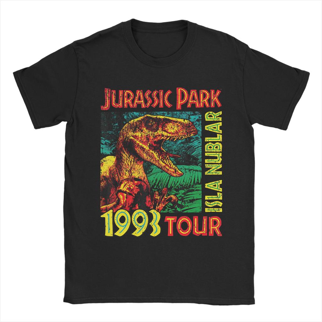 Men Women's Blue Jurassic Park Logo T Shirt  Cotton Clothing Awesome Short Sleeve Round Neck Tee Shirt Adult T-Shirt