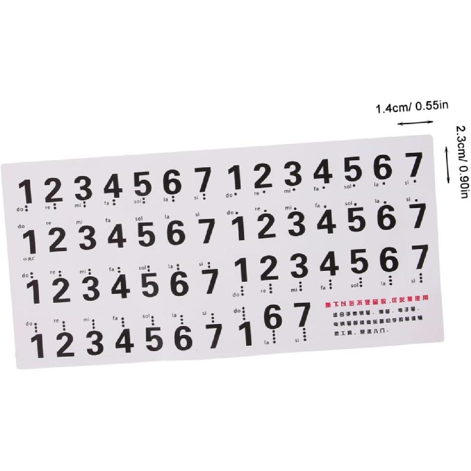 Piano Keyboard Adhesive Stickers 88 Key Piano Number Stickers Keyboard Piano Decals Removable Piano Keyboard Note Labelsfor Learning