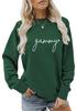 Women's Loose Fit Long-Sleeve Round Neck Casual Fashion Sweatshirt