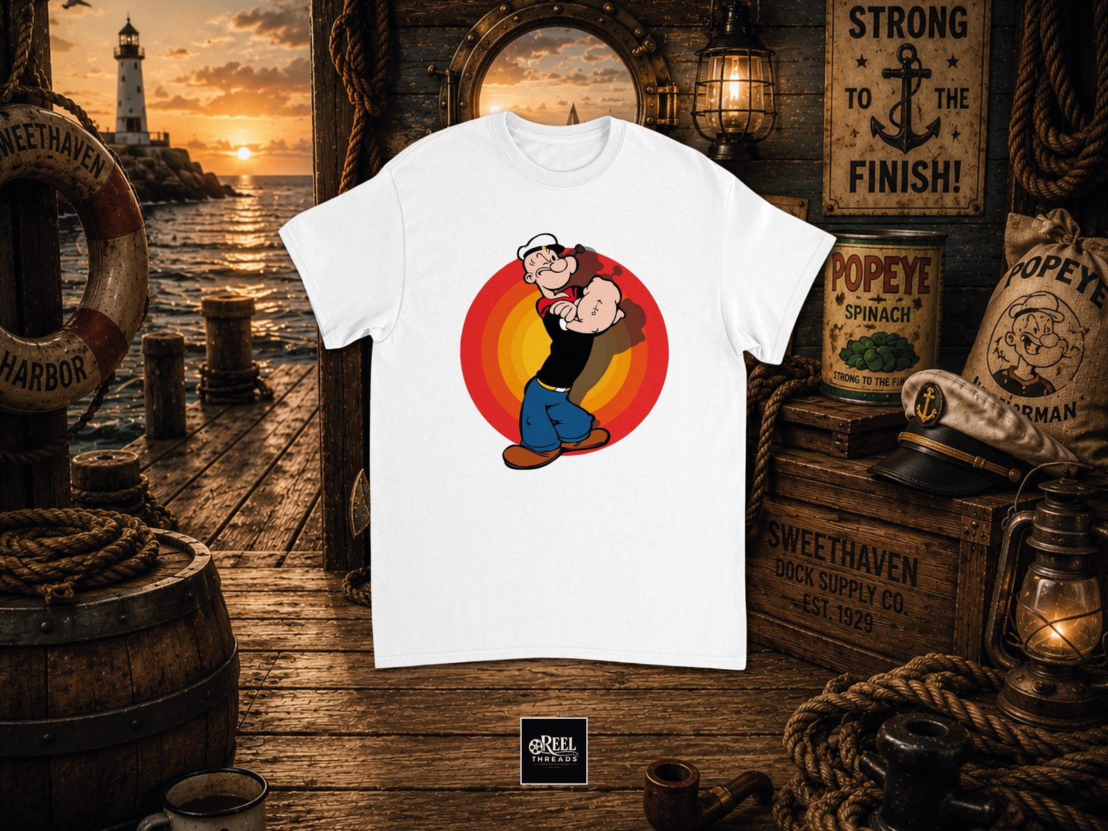T shirt | Popeye shirt | Vintage Cartoon Tee | Popeye T shirt | Retro Sailor Graphic Shirt | Pop Culture Gift | Retro Cartoon Tee | Olive Oyl 4XL