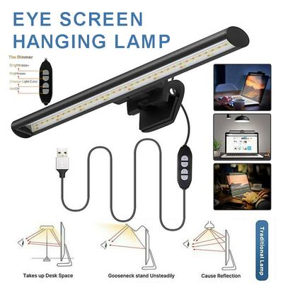 Dimmbare LED-USB-E-Reading-Tisch-Schreibtischleuchte, Computer-Bildschirm-Clip-on-Lampe
