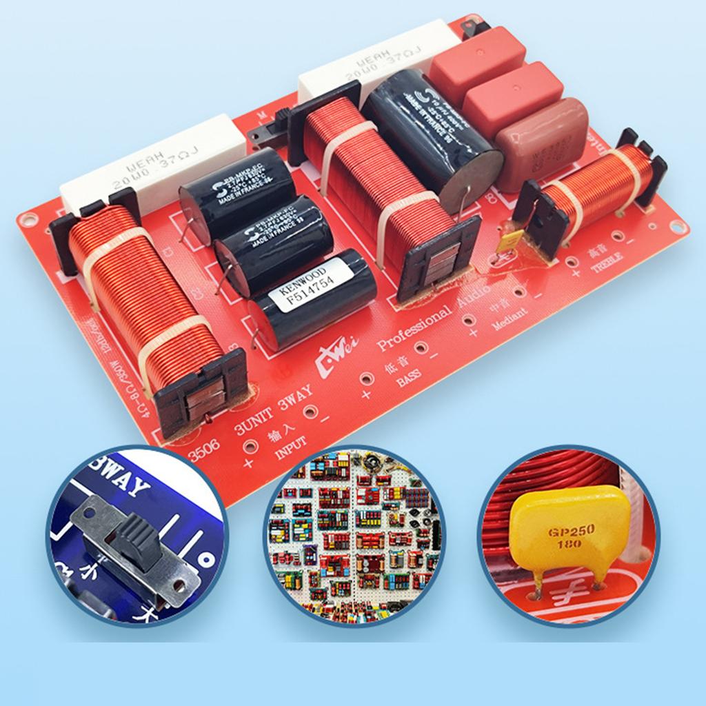 3 Way High Speaker Frequency Divider Sound Splitter Filter Circuit Board for Home Theater DIY Speaker Crossovers