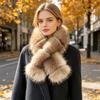 Breathable Winter Scarf Faux Fur Collar for Women, Plush Neck Warmer Scarf, Fluffy Fashion Wrap Scarves, Cold Weather, Thanksgiving Christmas