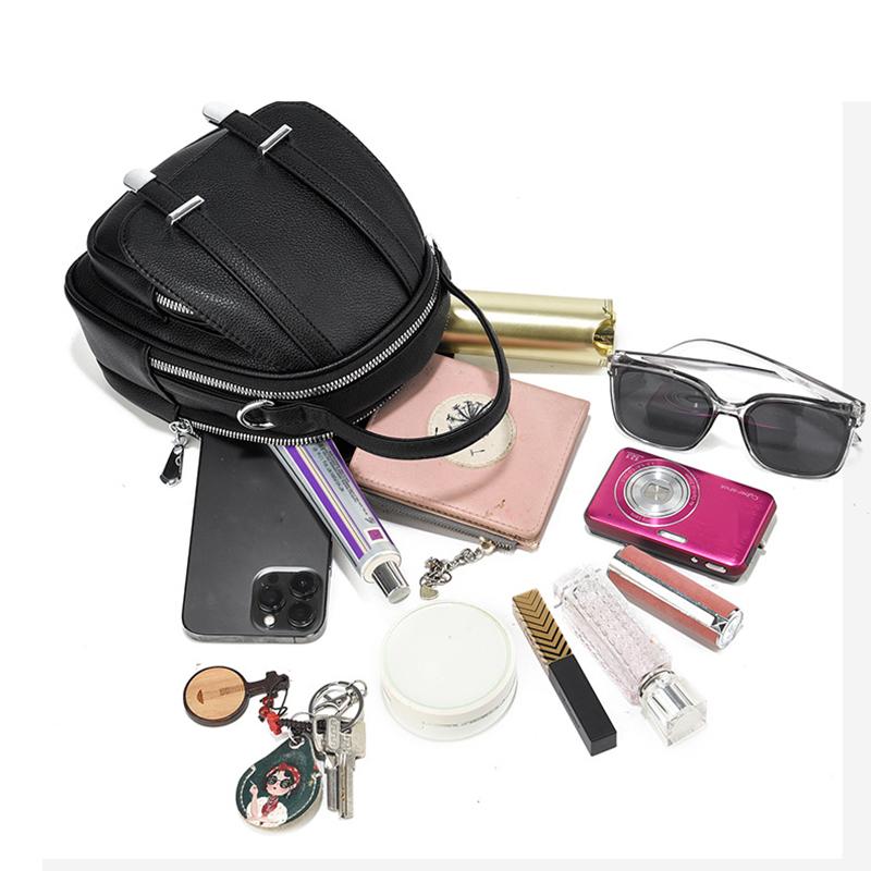 Multi-Functional Soft PU Leather Small Shoulder Bag For Women Vintage Fashion Crossbody Bag Female Purse Cell Phone Handbag
