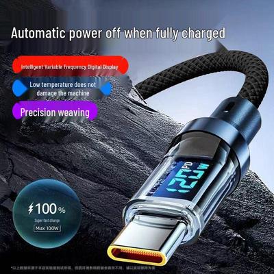 Cavo Doppio Tipo-C da 120W a Ricarica Rapida con Display Digitale Intelligente per Apple, Huawei e Ricarica Rapida PD