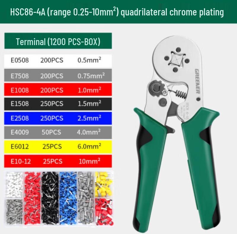 Terminal Crimping Tool Kit CN plug (adapter included)