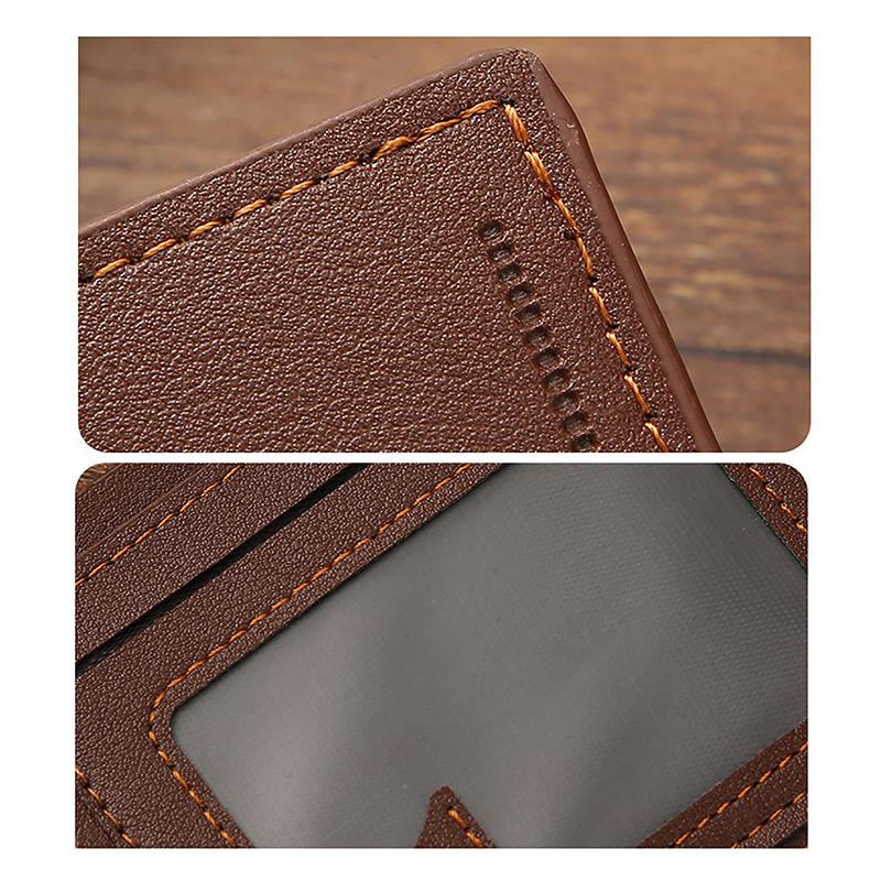Vintage Pu Leather Wallet Minimalist Purse For Men Money Change Pouch Credit Card Holder Man Birthday Gifts