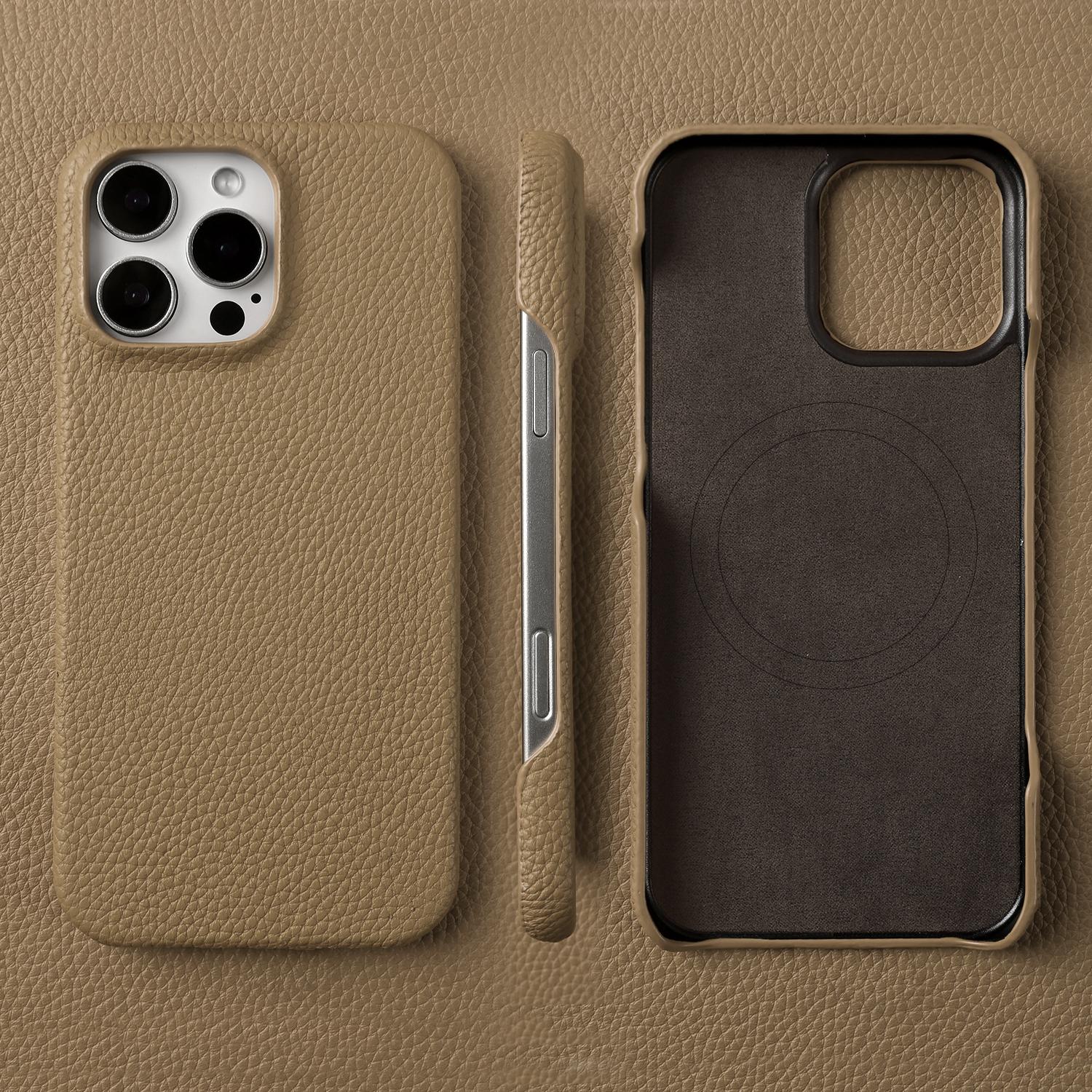 

Премиальный магнитный чехол из натуральной кожи для iPhone 16 Pro Max 15 14 13 12 11 Беспроводная зарядка Магнитная крышка Magsafe Ударопрочный чехол Genuine Leather&iPhone17 Pro Max