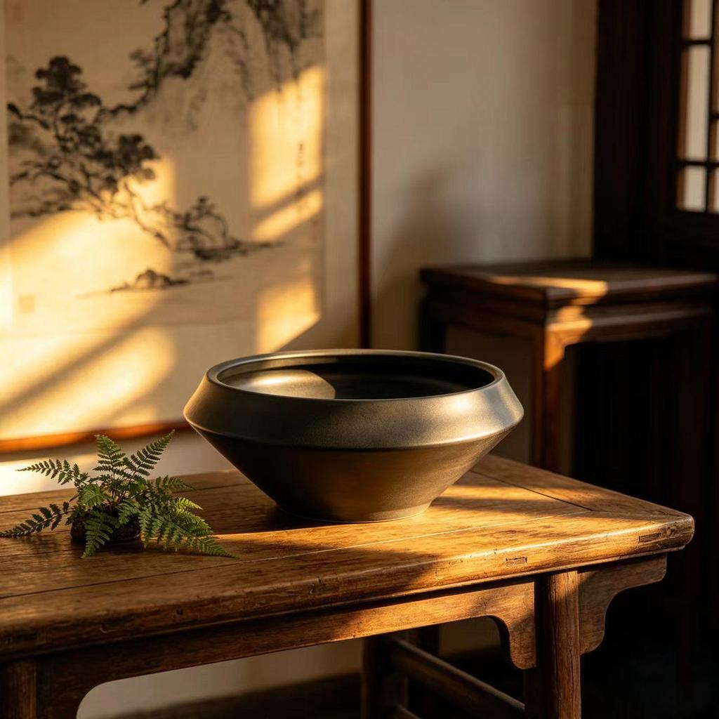 Jingdezhen Ceramic Zen-Style Flower Pot for Desktop Plants: Orchid, Asparagus, Moss, Succulents and More