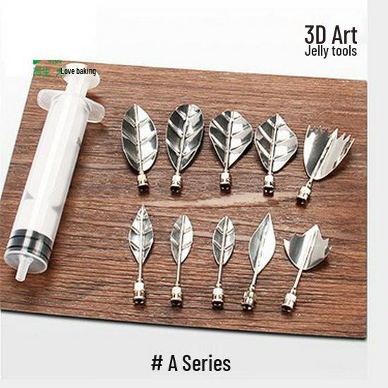 3D Stainless Steel Jelly Flower Piping & Carving Tool for Baking