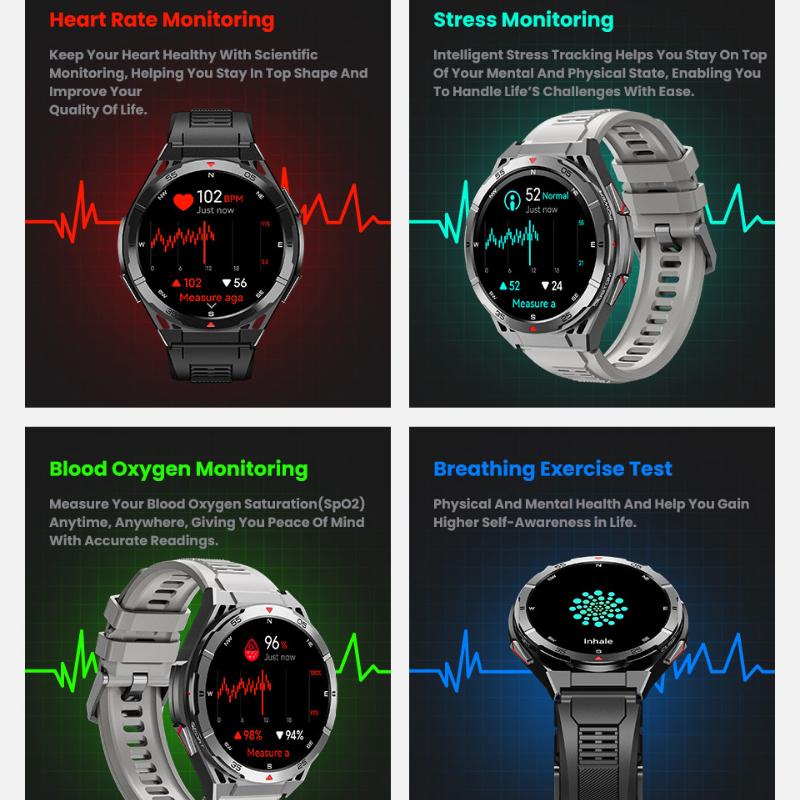 2025 Nuovo Smartwatch Sportivo GPS Uomo Schermo AMOLED HD 1,43 pollici Bussola Chiamata Bluetooth Frequenza Cardiaca Impermeabile smartwatch Per Android IOS