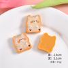 5pcs Animal Toast Bread Cat Resin Charms Pendant Jewelry Making Supplies Keychain Necklace Earrings Pendants DIY Findings