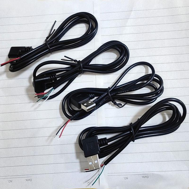 1Pcs USB Type C Micro 2/4 Pin Male / Female Wire Connector Plug Socket DIY Repair Charging Power Supply Extension Cable Cords
