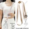 Elegante Telefoon Lanyard met Bladpatroon: Verstelbare, Duurzame Schouderband voor Nek