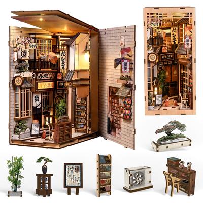 Wooden DIY Dollhouse Miniature 3D Bookstand Holiday Gift Architectural Scenario No (Nekomachi Kokogo)