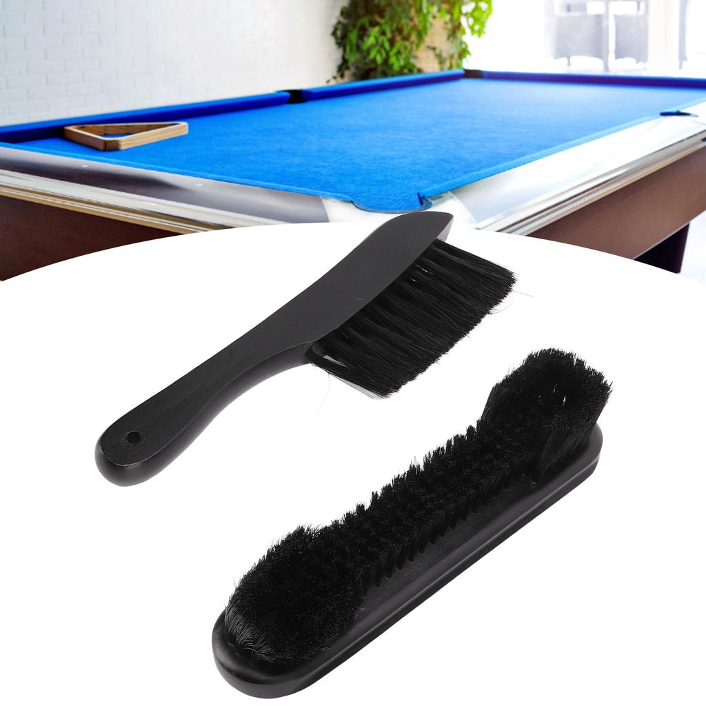 Billard 9 Zoll Pooltischbürste 8,5 Zoll Bandenbürsten-Set Reinigungswerkzeuge mit Holzgriff zur Reinigung
